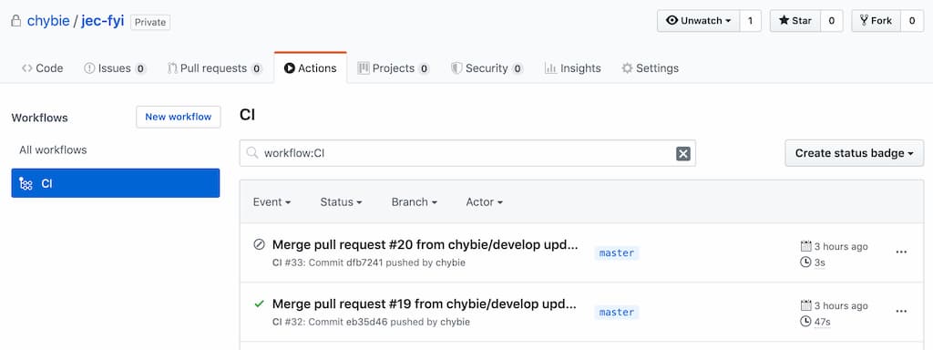 See your GitHub Actions in action